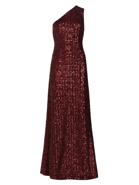 Расшитое блестками платье на одно плечо Michael Kors Collection