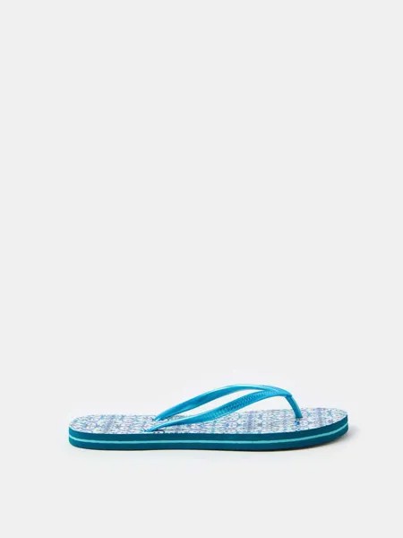 Босоножки-Стринги с принтом Ovs, цвет white/light blue