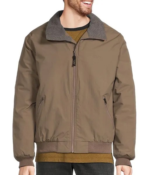 Утепленная утепленная куртка L.L.Bean на флисовой подкладке, бежевый