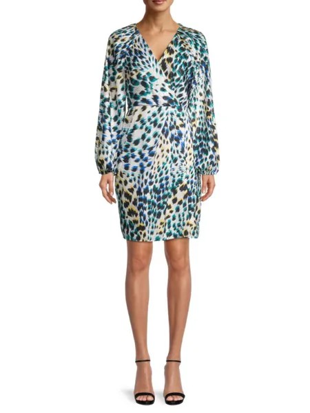 Мини-платье Catori с принтом гепарда Ungaro, цвет Lagoon Multi