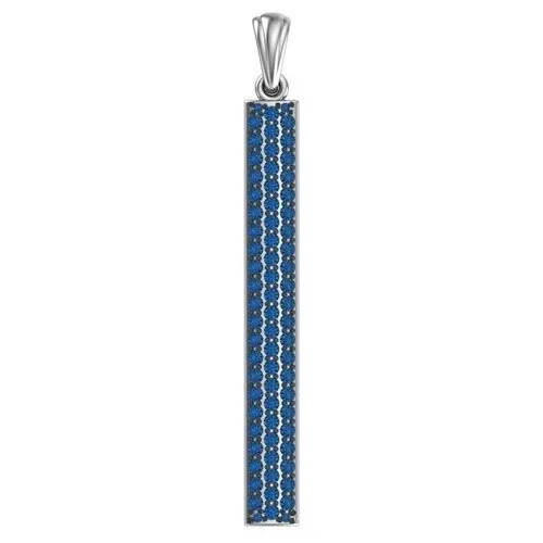 Серебряная подвеска с синими фианитами 4100942-00275