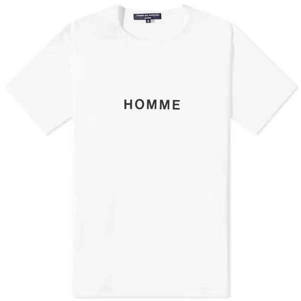 Футболка с логотипом Comme des Garçons Homme Center, белый