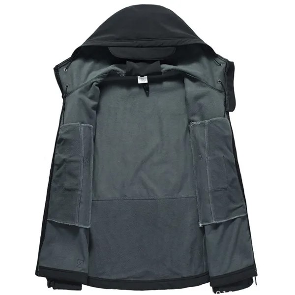 Для мужчин Военная Униформа ветрозащитный Тактический Soft Shell Shark Skin, JacketWaterproof армейская Для мужчин s куртки Бомбер с капюшоном, куртки для му...