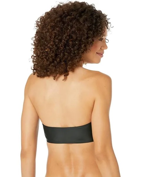 Топ бикини Madewell Madewell Second Wave Spaghetti-Strap Bandeau Bikini Top, реальный черный