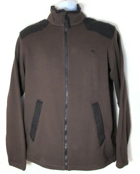 Мужская коричнево-черная флисовая куртка на молнии TIMBERLAND, размер S #8147J-246
