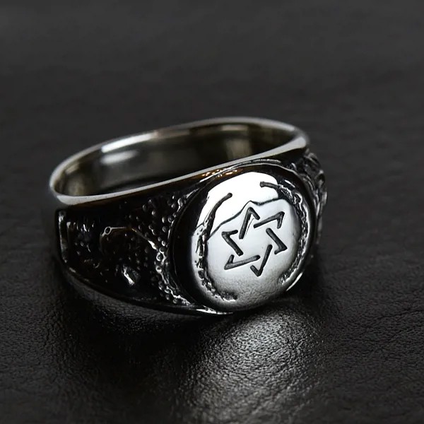 Таиландские ювелирные изделия, твердое искусственное серебряное кольцо, тайское серебряное кольцо в стиле панк с принтом тигра, звезды манго, кольца из тайского серебра