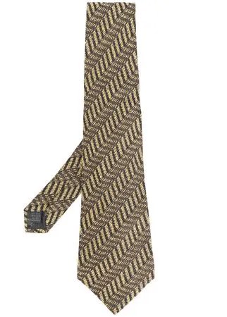 Jean Paul Gaultier Pre-Owned фактурный галстук 1990-х годов с геометричным принтом