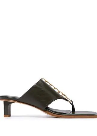 Dion Lee мюли Chain Harness 40 на каблуке-рюмке