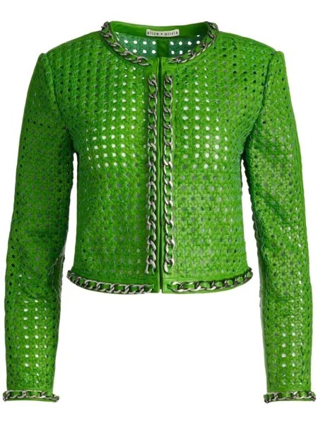 Укороченная куртка Brixton alice + olivia, зеленый