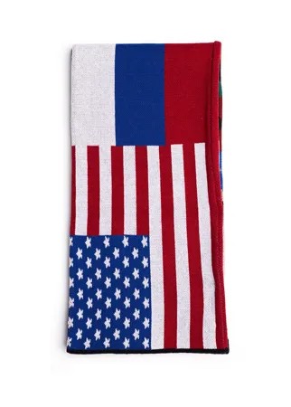 Шарф из текстиля с нашивками-флагами