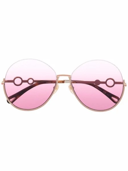 Chloé Eyewear солнцезащитные очки Sofya в круглой оправе