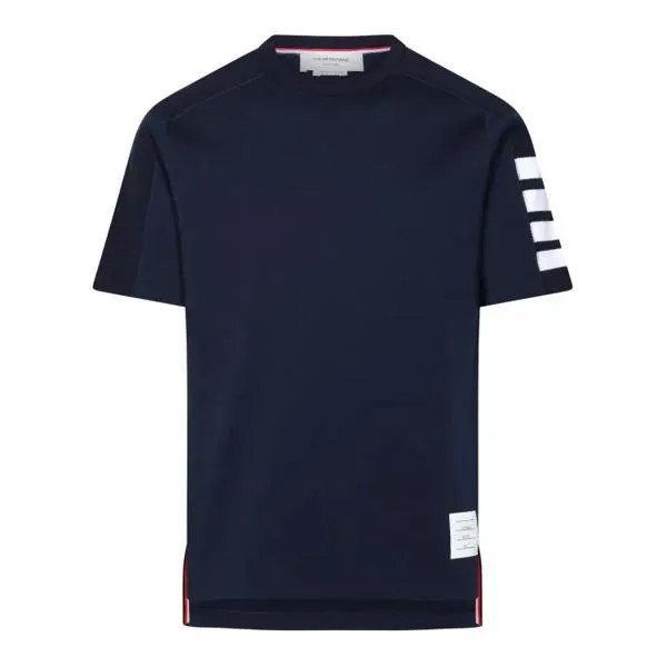 Футболка navy cotton t-shirt Thom Browne, синий