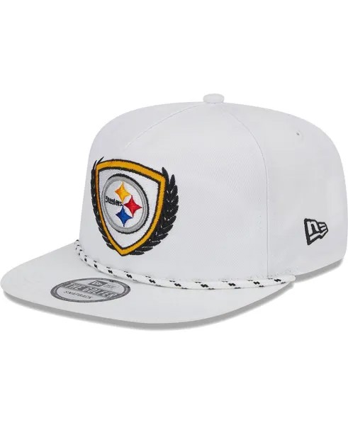 Мужская белая футболка Pittsburgh Steelers Golfer 9FIFTY Snapback Hat New Era