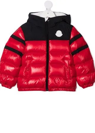 Moncler Enfant пуховик на молнии с логотипом