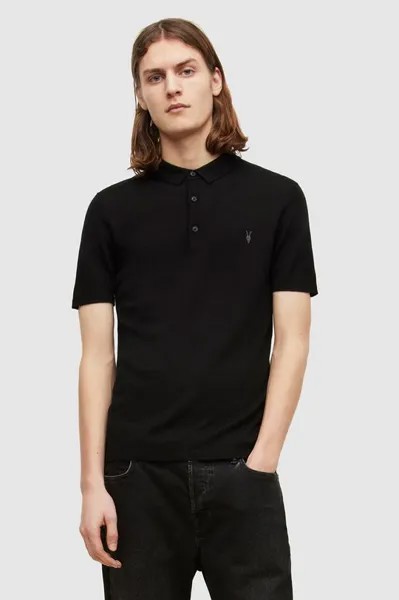Поло MODE MERINO SS ПОЛО AllSaints, черный