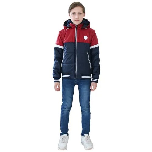 Куртка демисезоная для мальчика (Размер: 140), арт. М-758 (красн./синий), цвет Красный