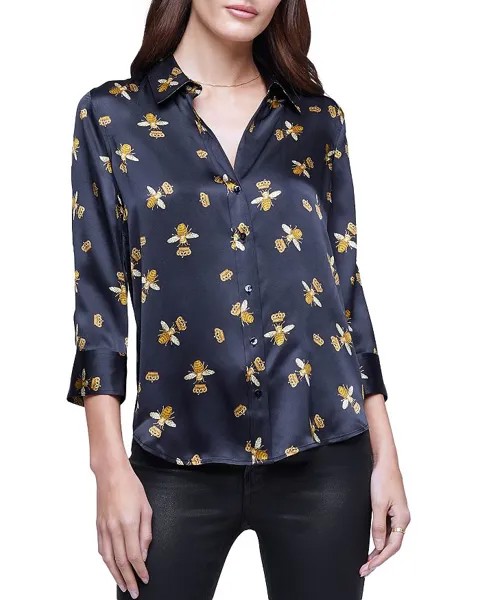 Шелковая блузка с рукавами три четверти Dani L'AGENCE