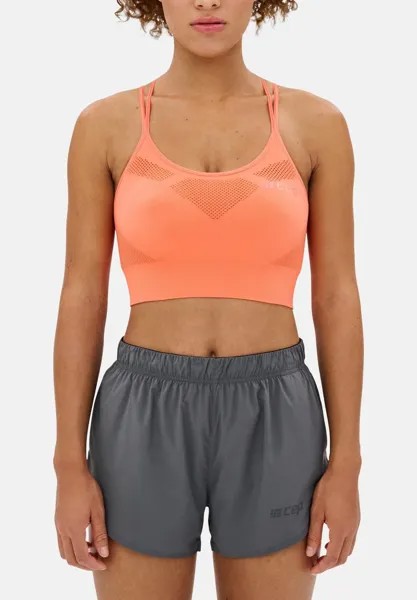 Спортивный бюстгальтер с легкой поддержкой ULTRALIGHT SPORTS BRA SEAMLESS WOMEN CEP, цвет coral