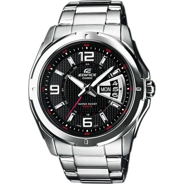 Мужские наручные часы с серебряным браслетом Casio EF-129D-1AVEF