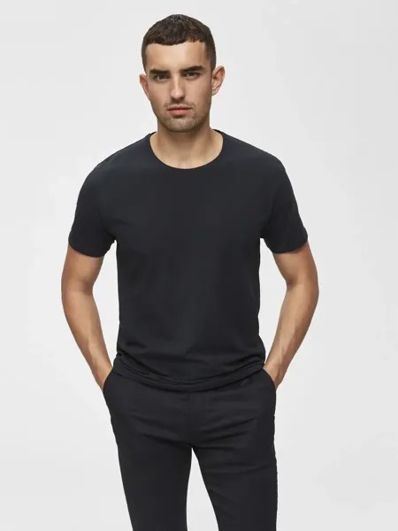 Рубашка с круглым вырезом SELECTED HOMME 