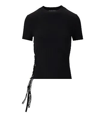 Versace Jeans Couture Черная футболка со шнуровкой Женщина