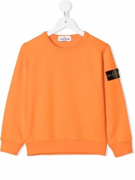 Stone Island Junior толстовка с нашивкой-логотипом