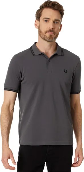 Рубашка-поло Twin Tipped Fred Perry Shirt Fred Perry, цвет Gunmetal/Black