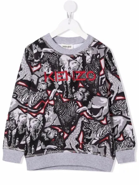 Kenzo Kids толстовка с вышитым логотипом