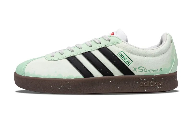 Кроссовки adidas neo Vl Court Classic Skateboarding Shoes Unisex Low-top Black/light Green, светло-зеленый