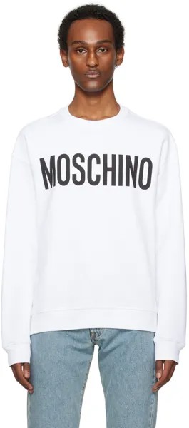 Белый свитшот с принтом Moschino