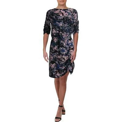 Kenneth Cole New York Женское темно-синее вечернее платье с завязками и принтом XXS BHFO 6158