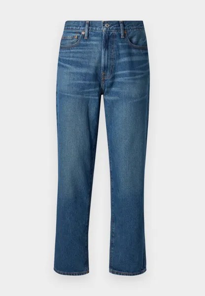 Джинсы свободного кроя JUL LOOSE DARK Abercrombie & Fitch, темно-синие джинсы