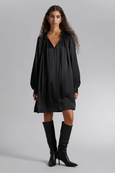 Платье миди с завязками H&M, черный