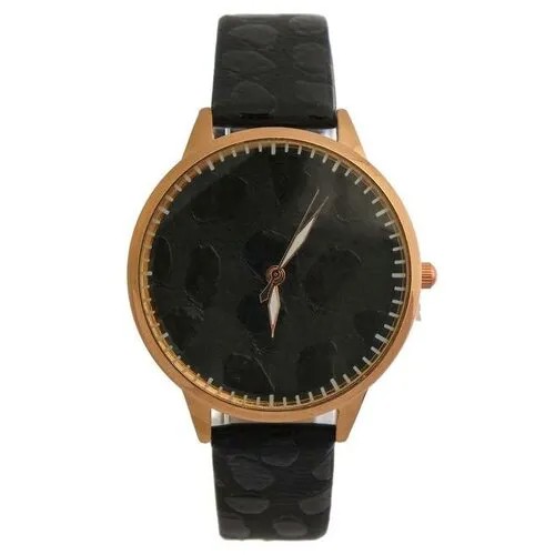 Наручные часы Часы наручные женские, d=4, ремешок экокожа 24 см, черный