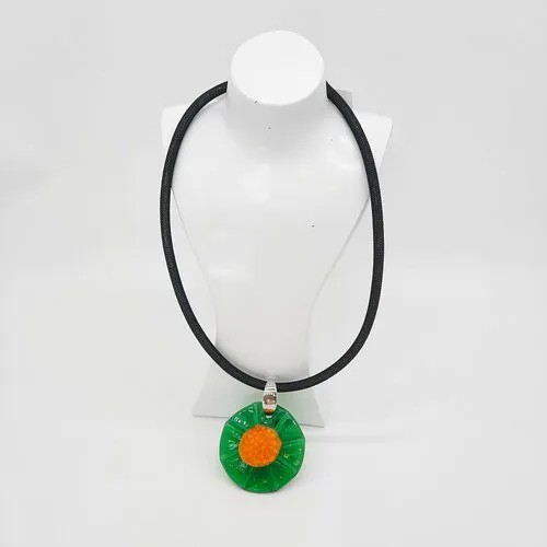 Колье PJ Murano, муранское стекло, длина 50 см, желтый, оранжевый