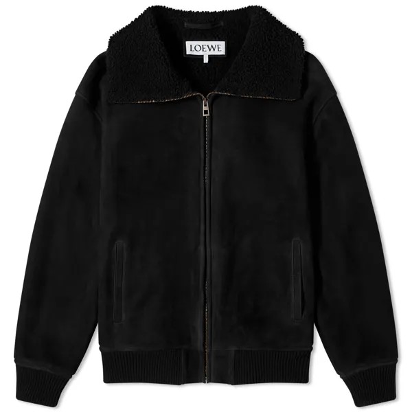 Куртка бомбер Loewe Shearling Bomber, черный