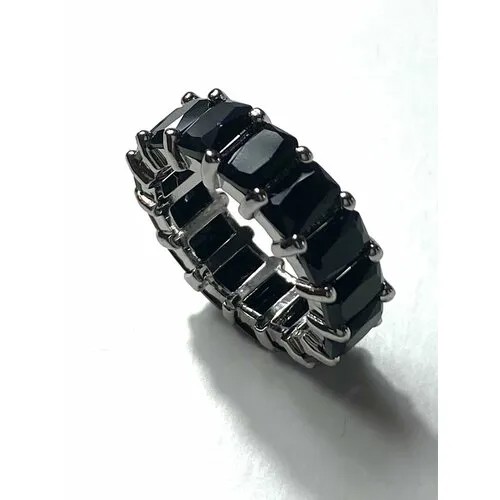 Кольцо Florento, оникс, размер 16, черный, серебряный