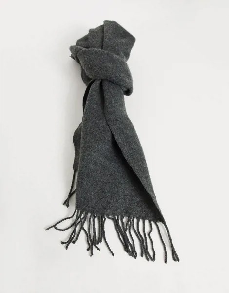 Темно-серый шарф из супермягкого трикотажа ASOS DESIGN