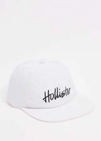 Белая бейсболка с логотипом Hollister-Белый