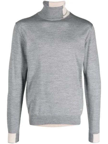 Manuel Ritz two-tone knitted jumper, серый