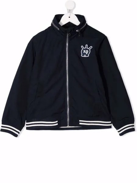 Zadig & Voltaire Kids бомбер на молнии с нашивкой-логотипом