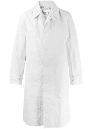 Helmut Lang пальто с капюшоном и жатым эффектом