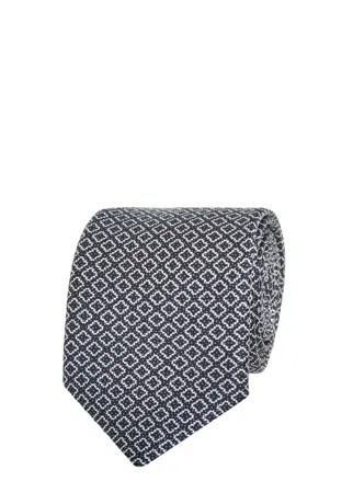 Шелковый галстук с контрастным принтом