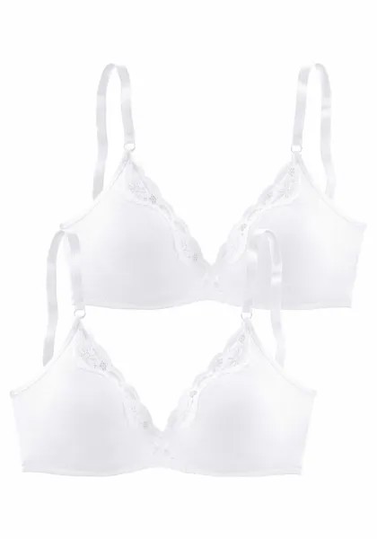 Бюстгальтер без косточек PETITE FLEUR Bralette BH, цвет 2x weiß