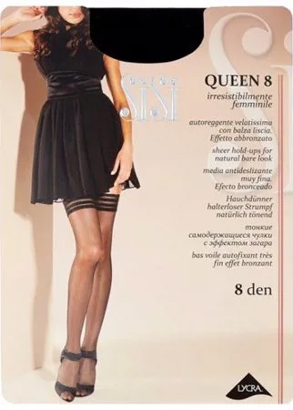 Чулки Sisi Queen 8 den, размер 3-M, nero (черный)