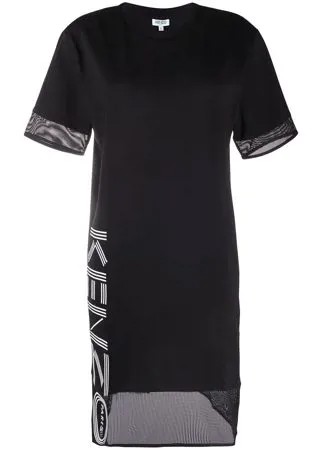 Kenzo сетчатое платье-футболка с логотипом