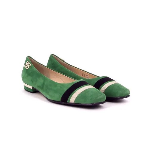 Туфли женские, Brunate, размер 38.5, зелёный, натуральная замша
