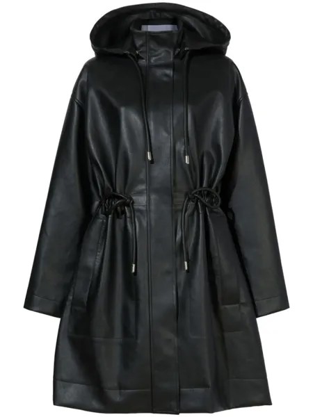 Proenza Schouler White Label парка из искусственной кожи с капюшоном, черный