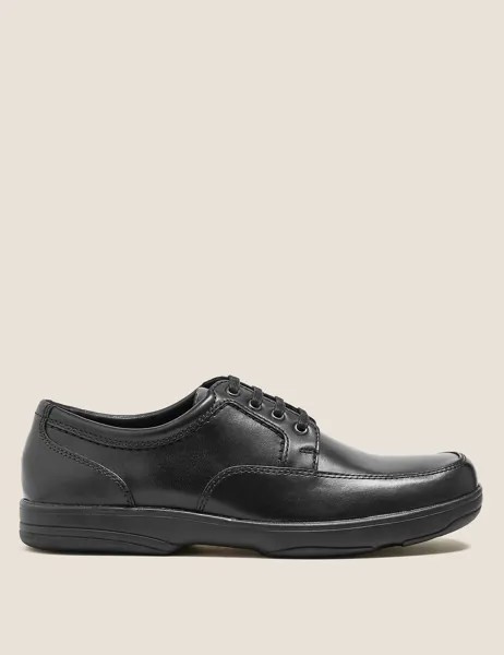 Кожаные туфли Airflex с широкой посадкой Marks & Spencer, черный микс