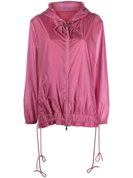 Moncler куртка на молнии с капюшоном, розовый